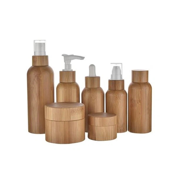 Bamboo Lotion Glass Bottle