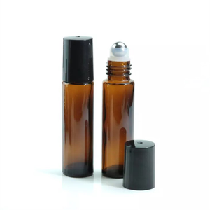 10ml Mini Travel Empty Cosmetic Glass Roll-On Bottle