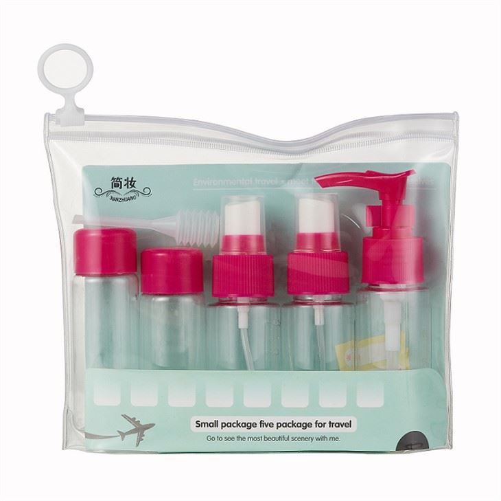 Cosmetic Travel Set Plastic Bottles