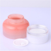 Peach-Pink Cream Glass Jar