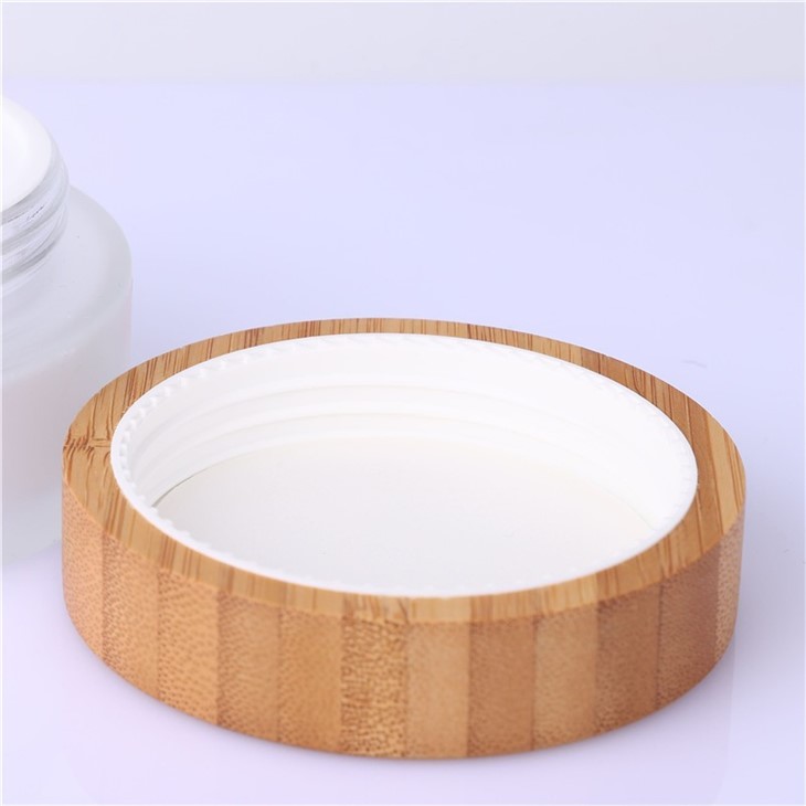Round Bamboo Cap Glass Jars