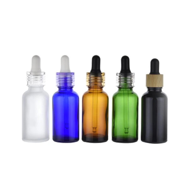 Cosmetic Glass Round Dropper Bottle