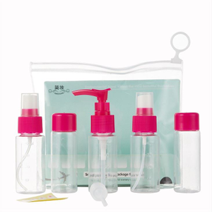 Empty PET Cosmetic Travel Set Bottle Kit