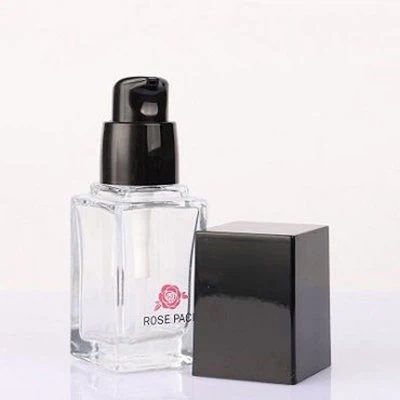 01. Cosmetic glass pump bottle