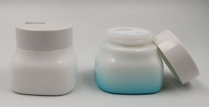 Herbal Gradient White Porcelain Cream Jar