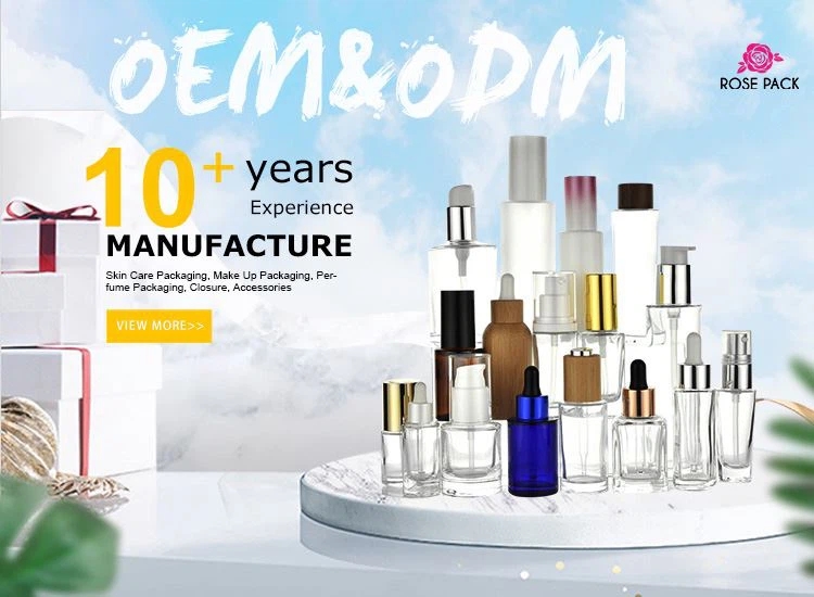 OEM and ODM services on cosmetic glass bottle