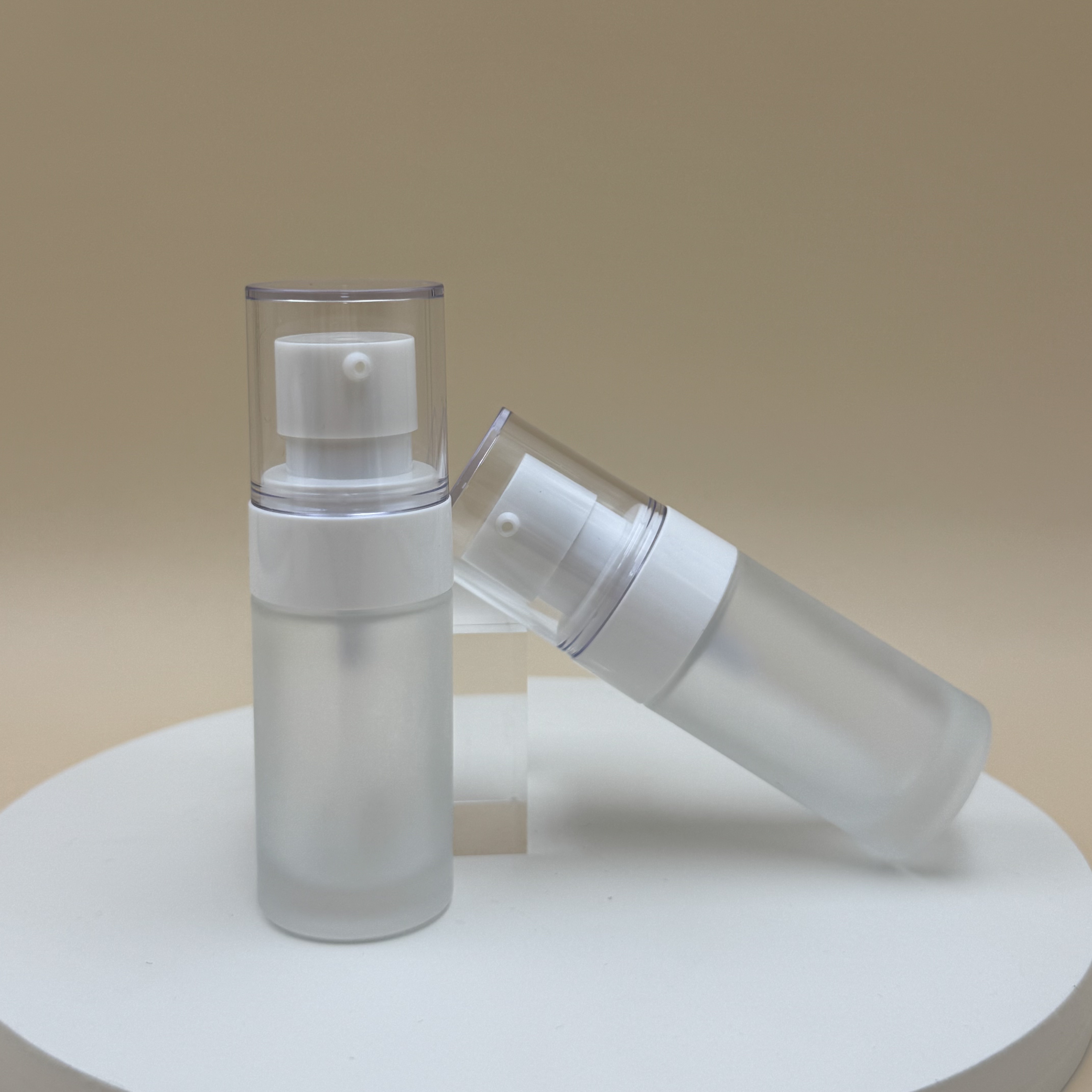 20ml Empty Skincare Lotion Pump Glass Bottle