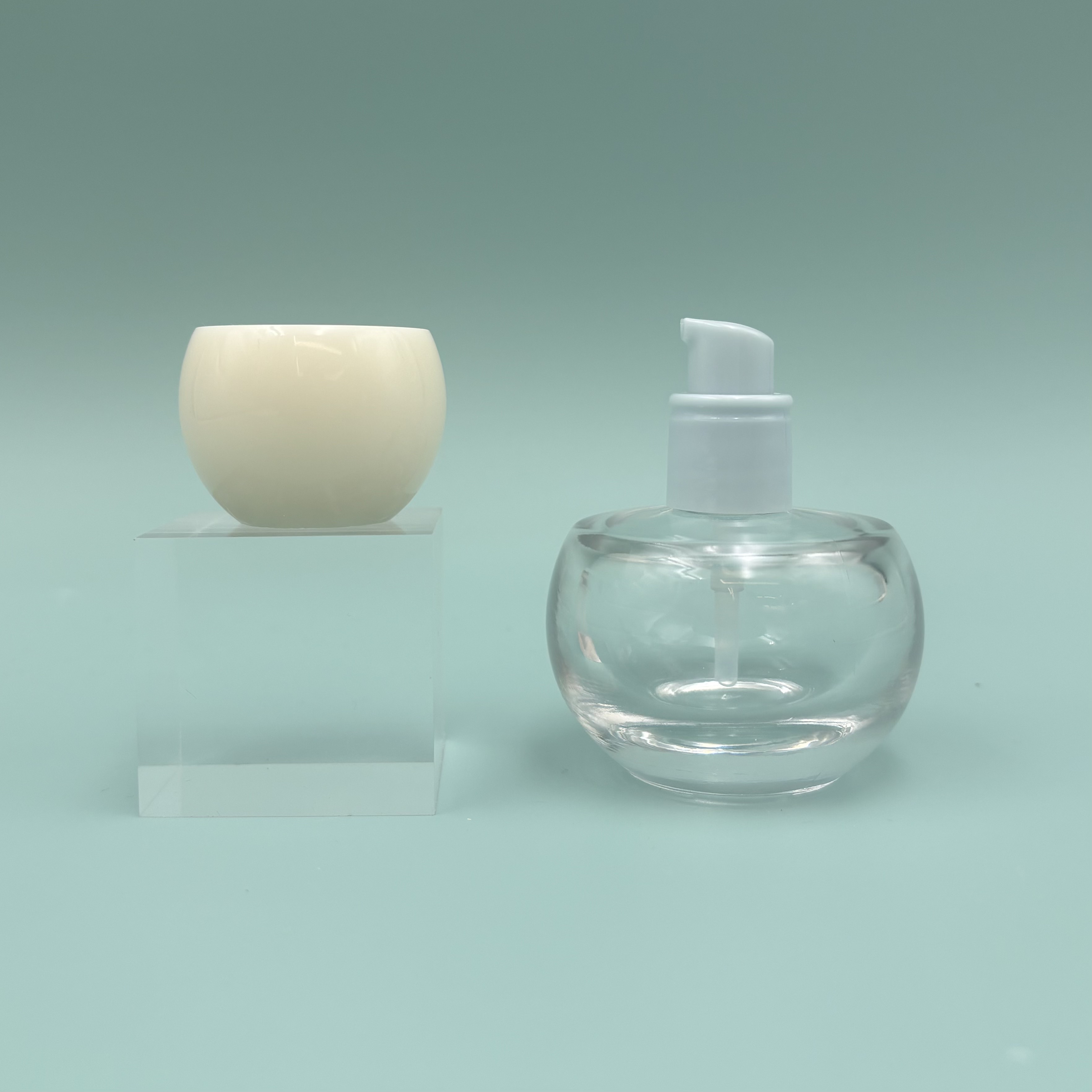 20ml Unique Glass Pump Bottle
