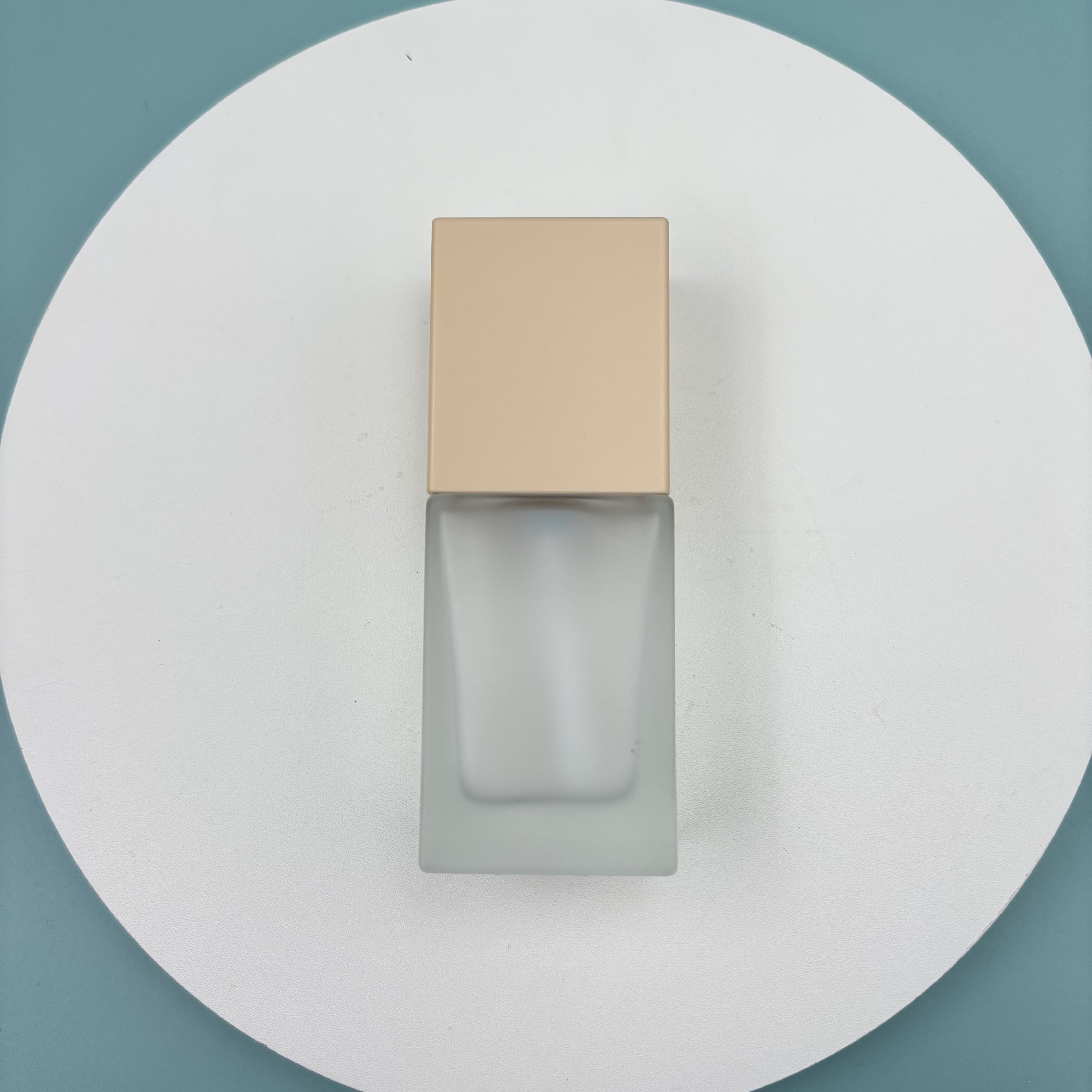 30ml Frosted Square Glass Pump Bottle