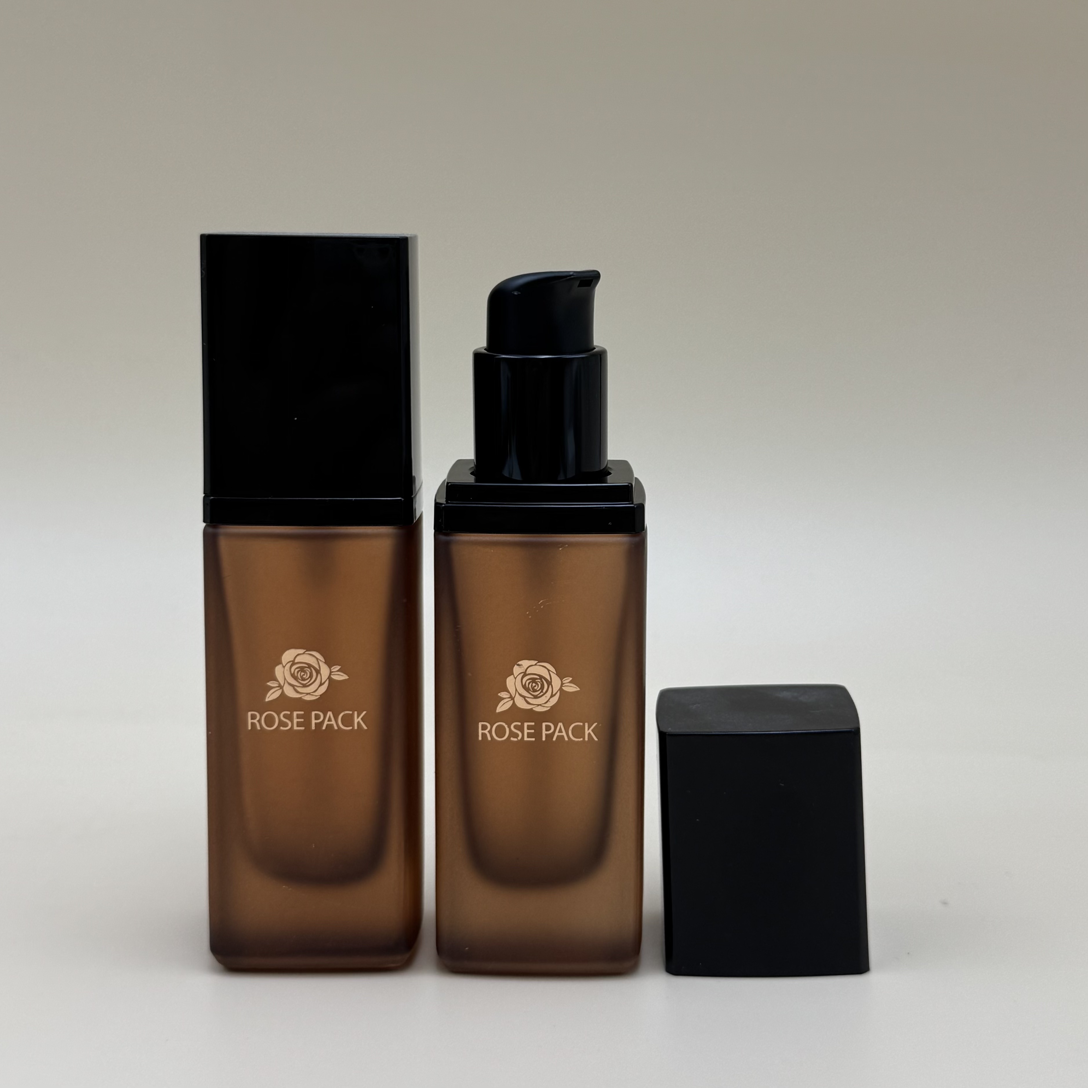 30ml Square Amber Foundation Bottle