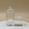 Square 30ml Glass Lotion Pump Bottle Ball Cap