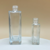 100ml Clear Glass Square Bamboo Dropper Bottle