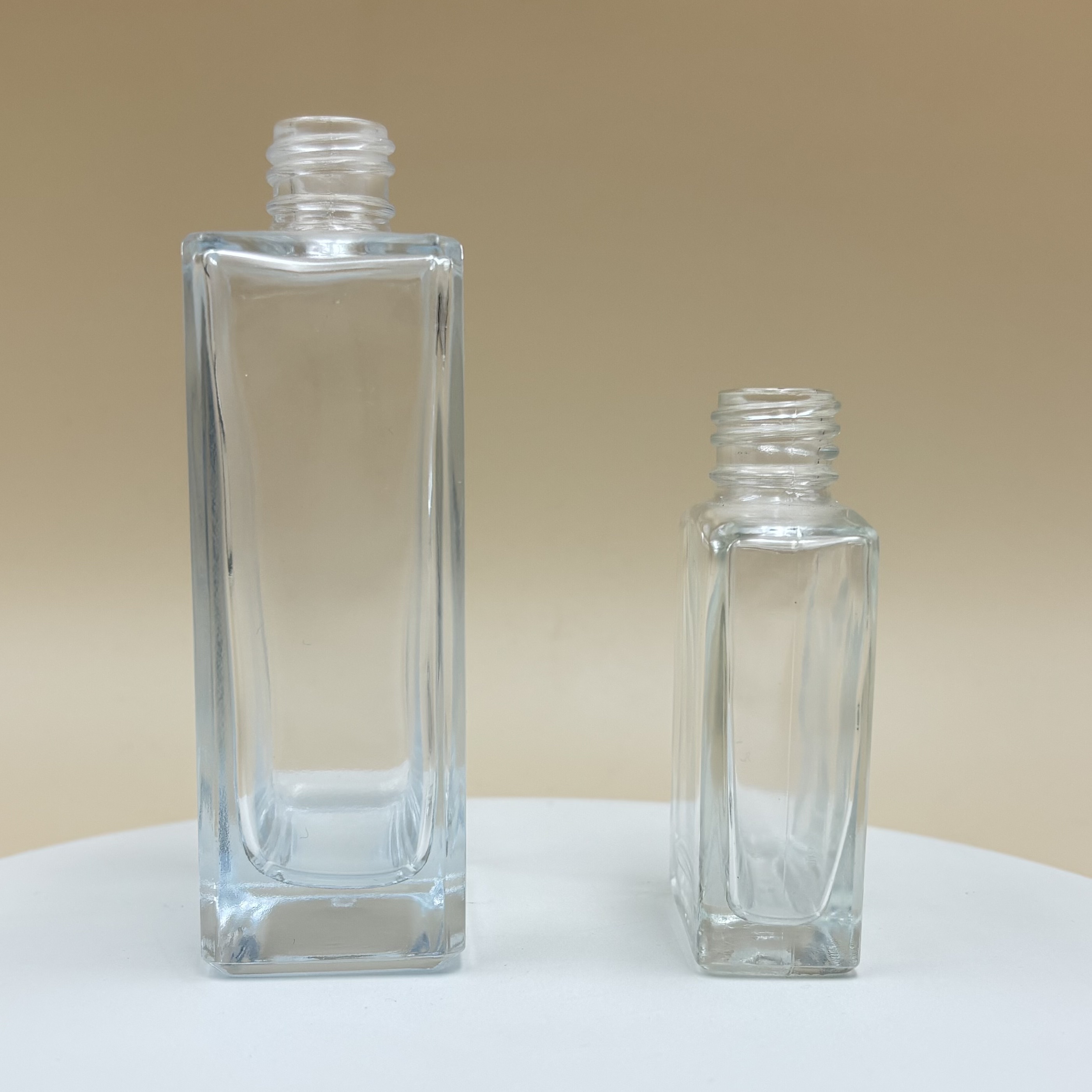 100ml Clear Glass Square Bamboo Dropper Bottle