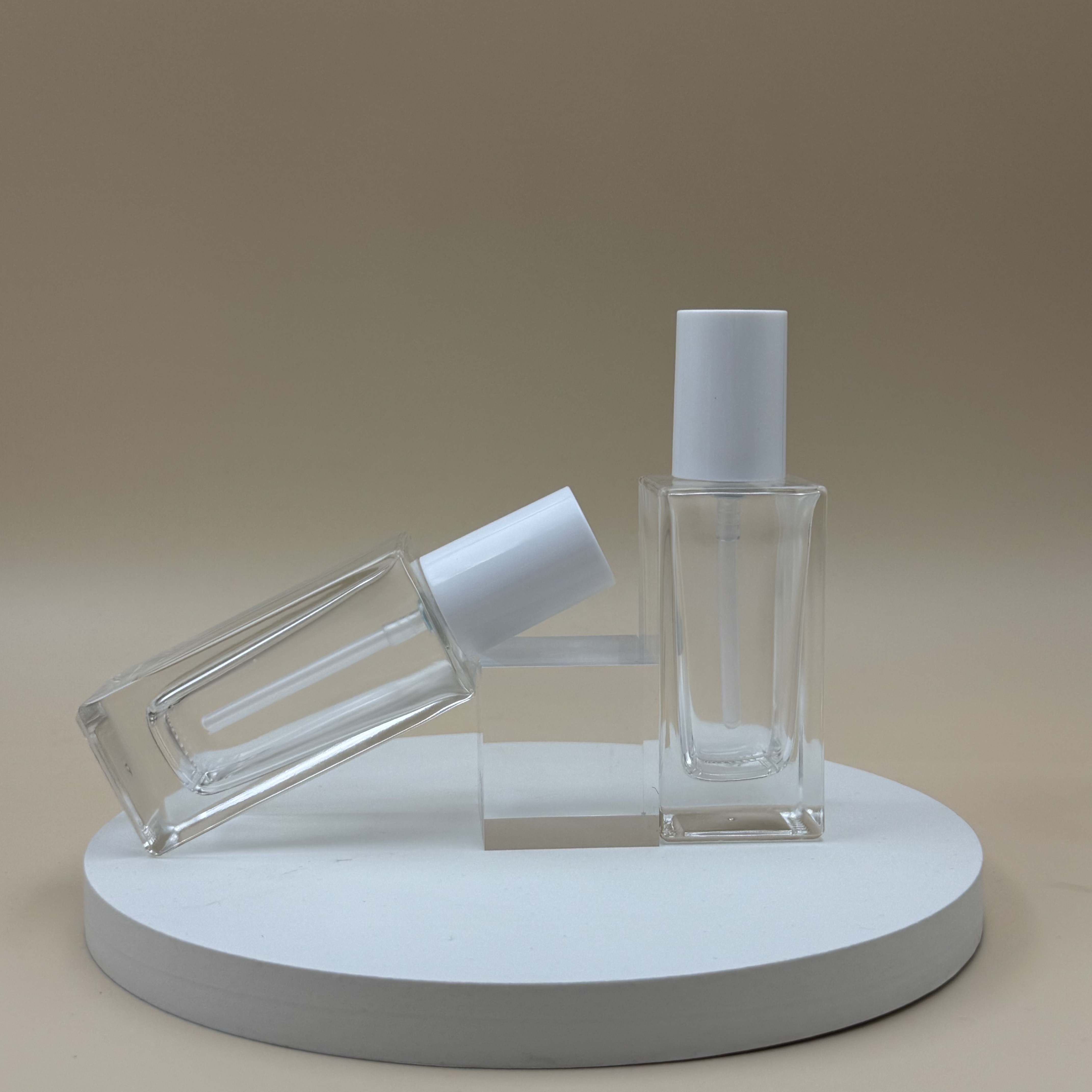 50ml Square Glass Pump Bottle