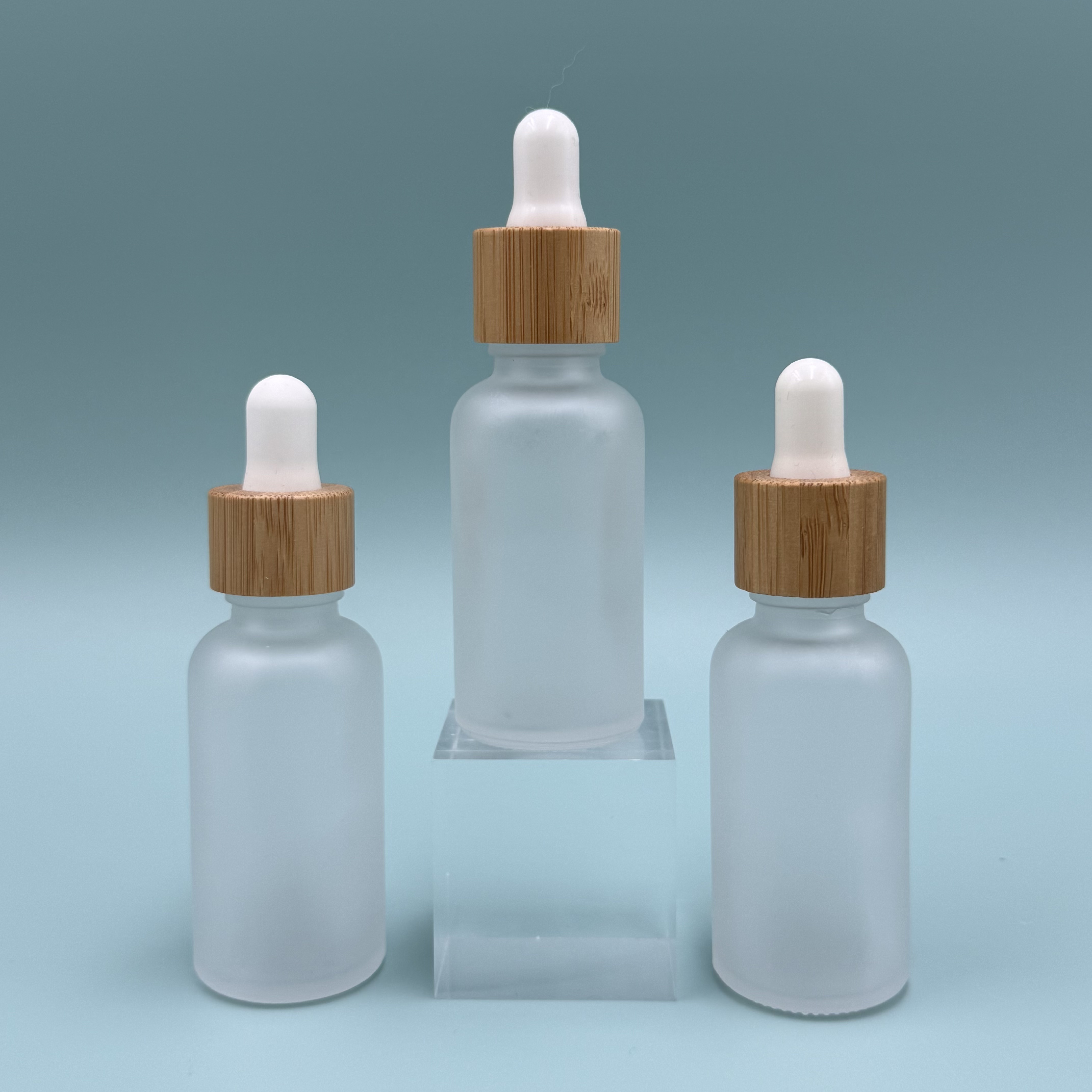 30ml Bamboo Collar Glass Bottle