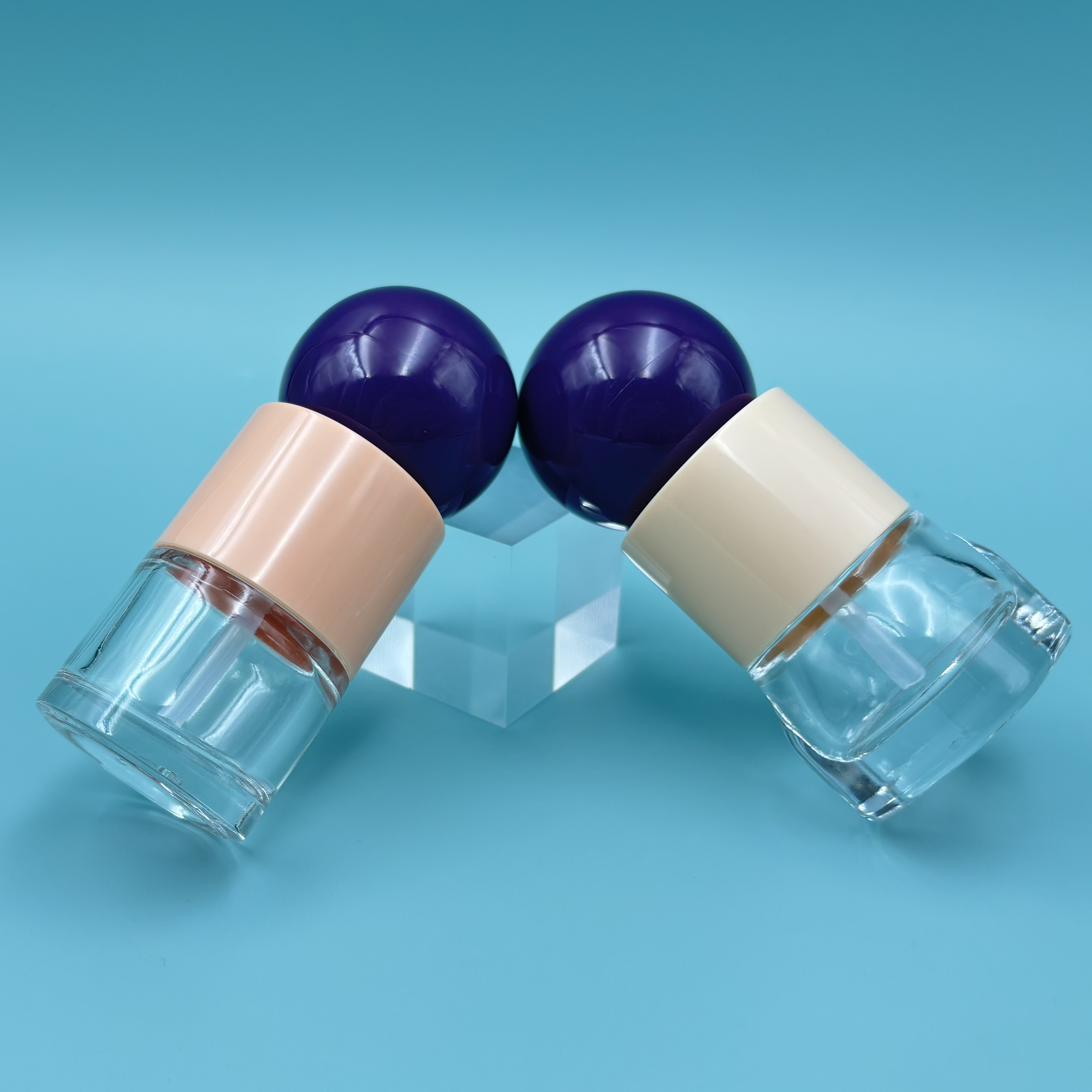 30ml Clear Glass Pump Bottle