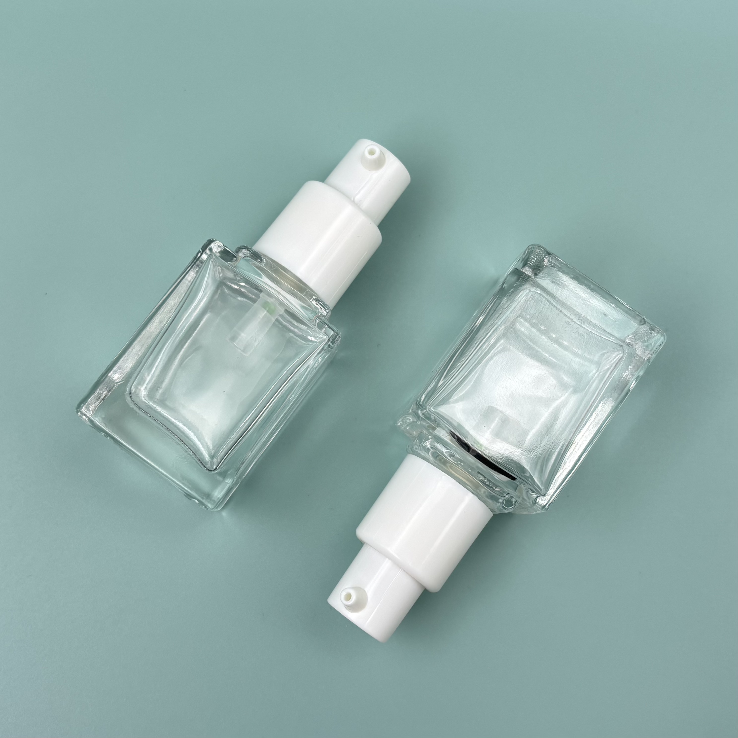 20ml Clear Square Glass Bottle