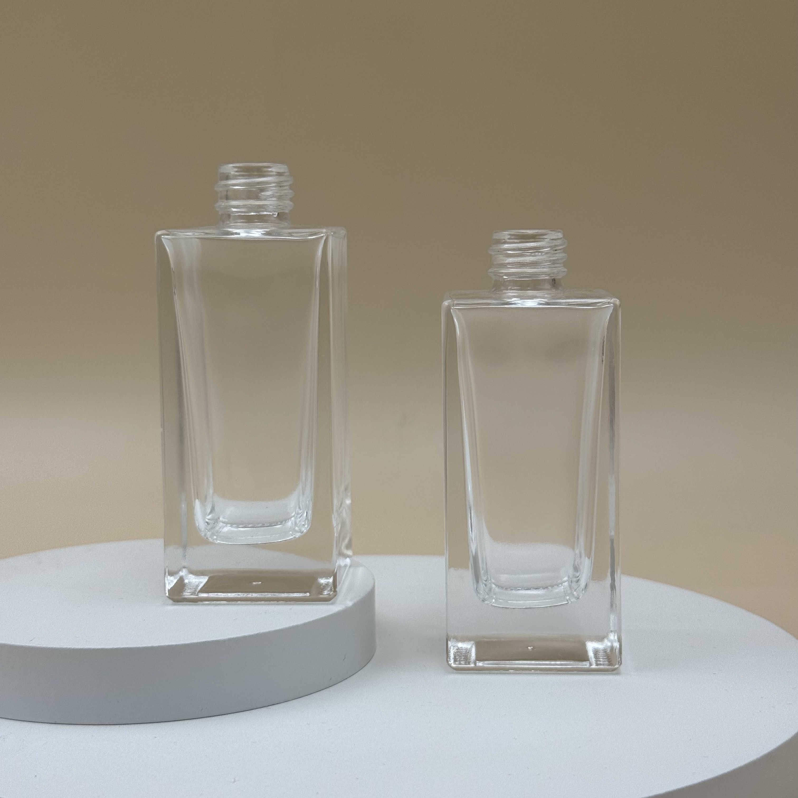 50ml Square Glass Pump Bottle