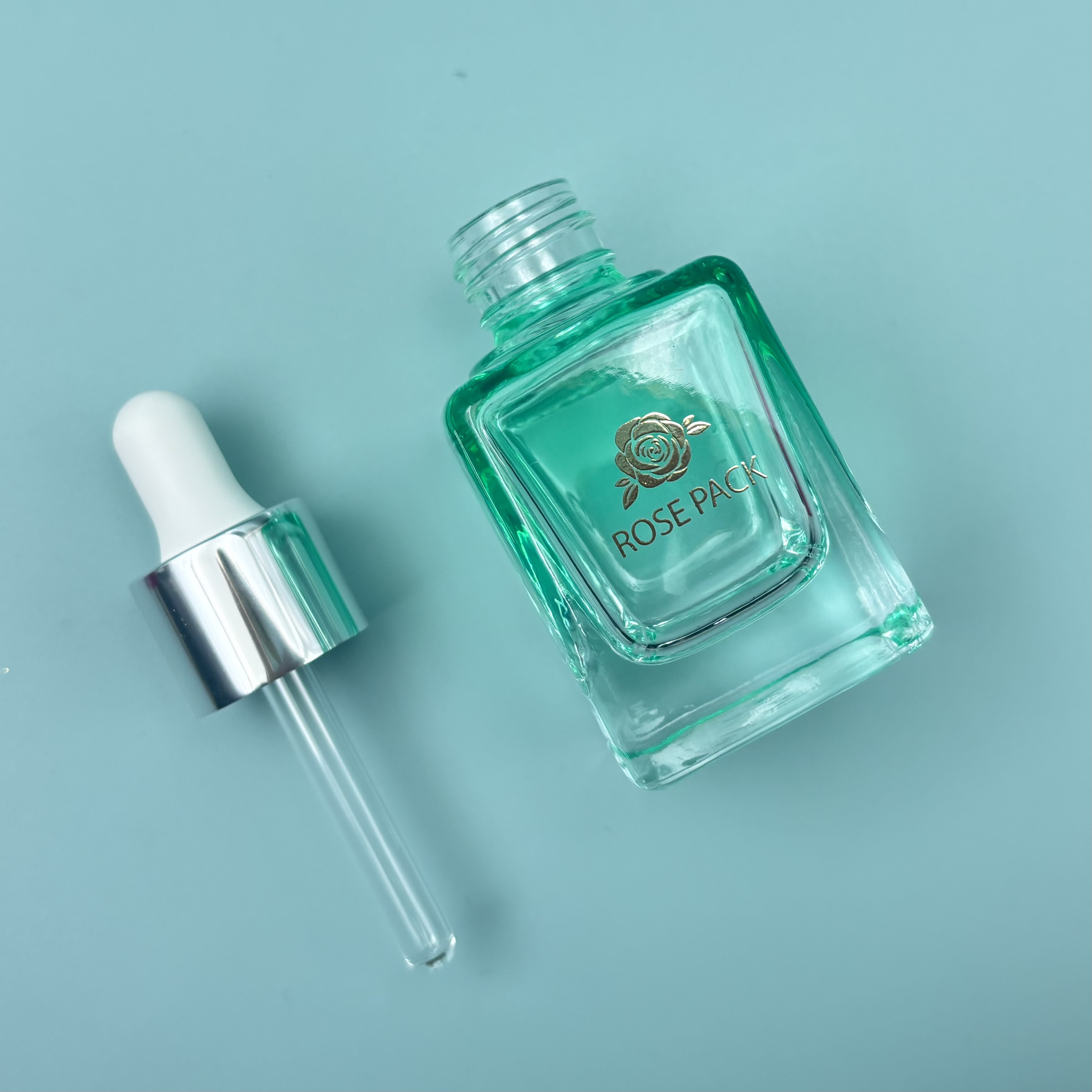 30ml Colored Glass Square Dropper Bottle