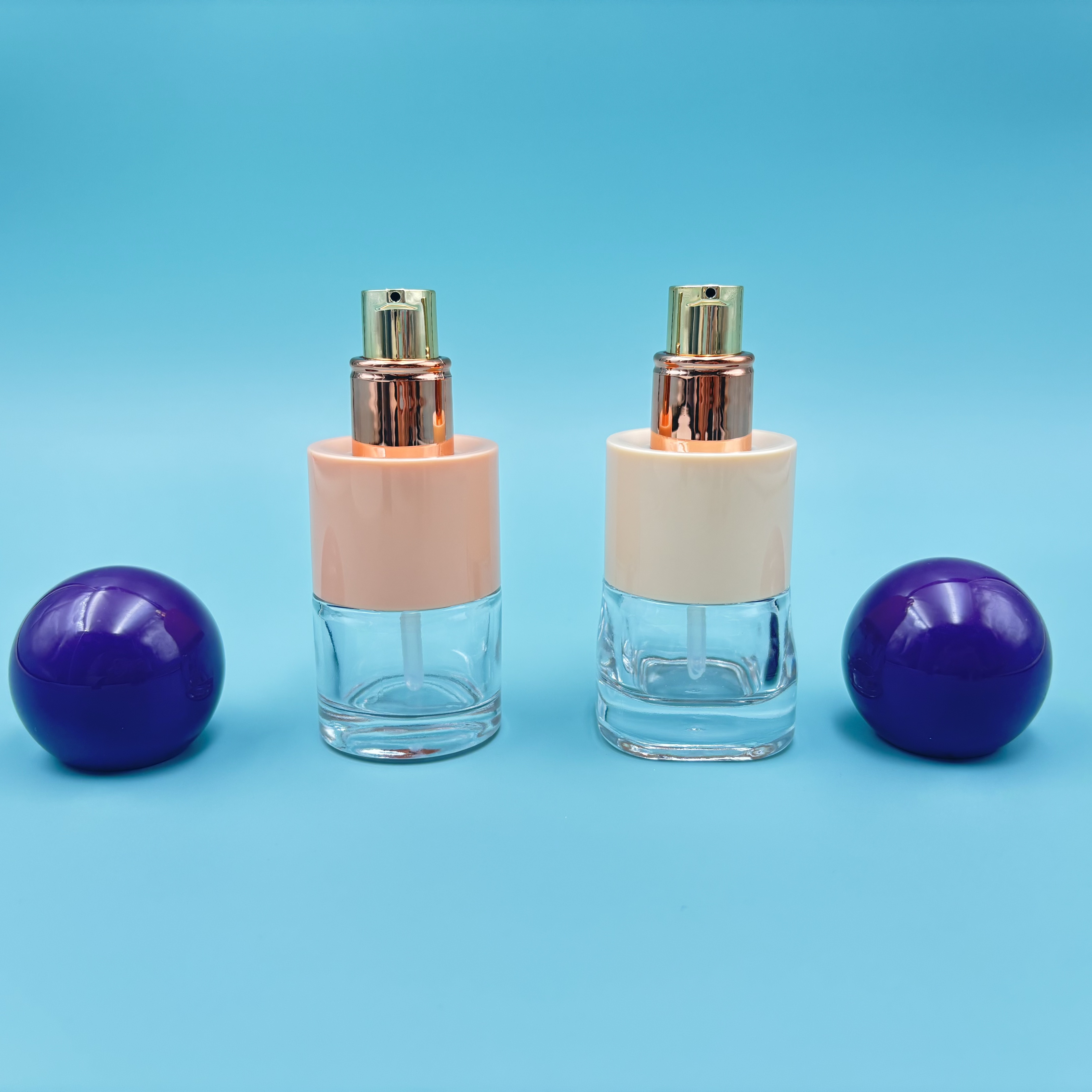 30ml Clear Glass Pump Bottle