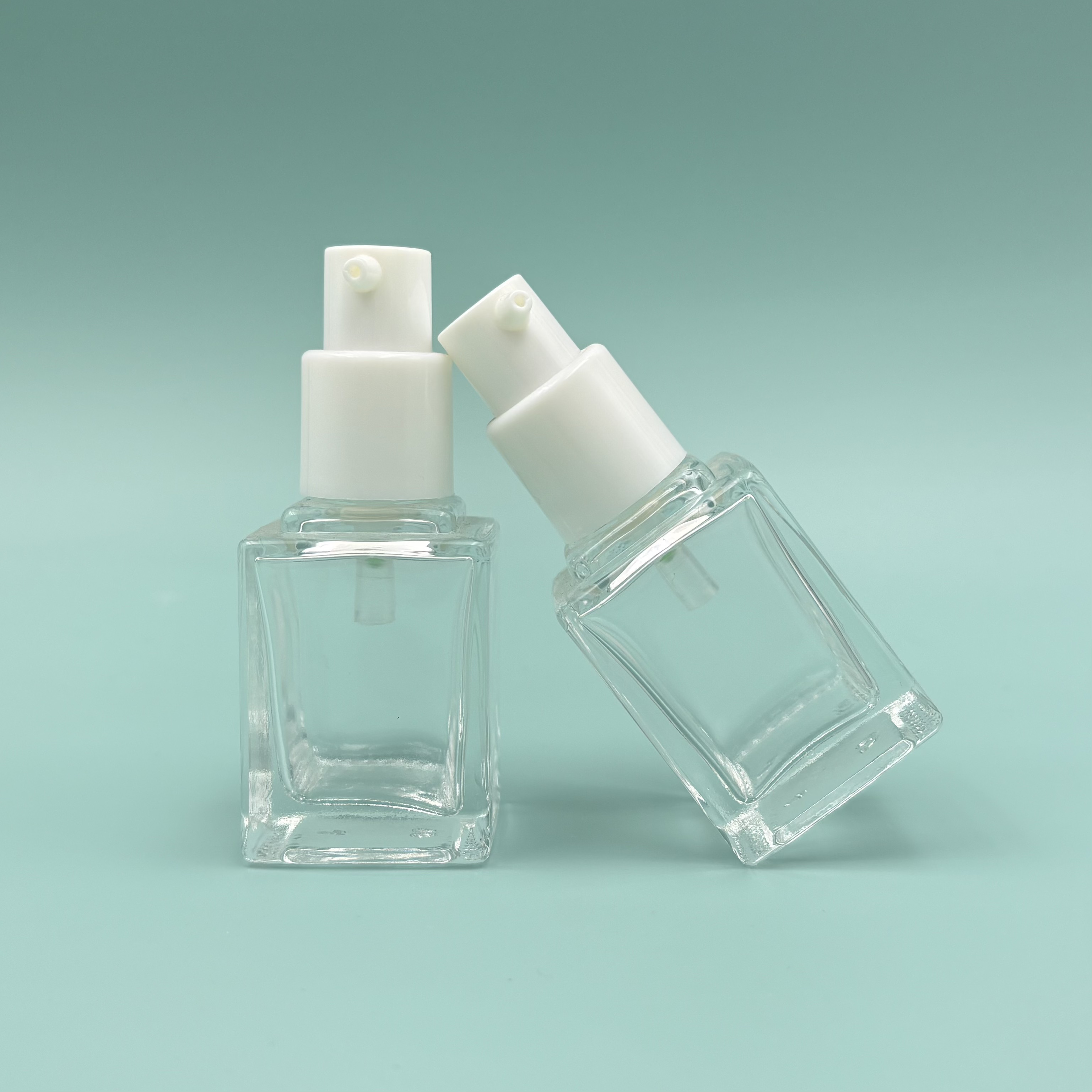 20ml Clear Square Glass Bottle
