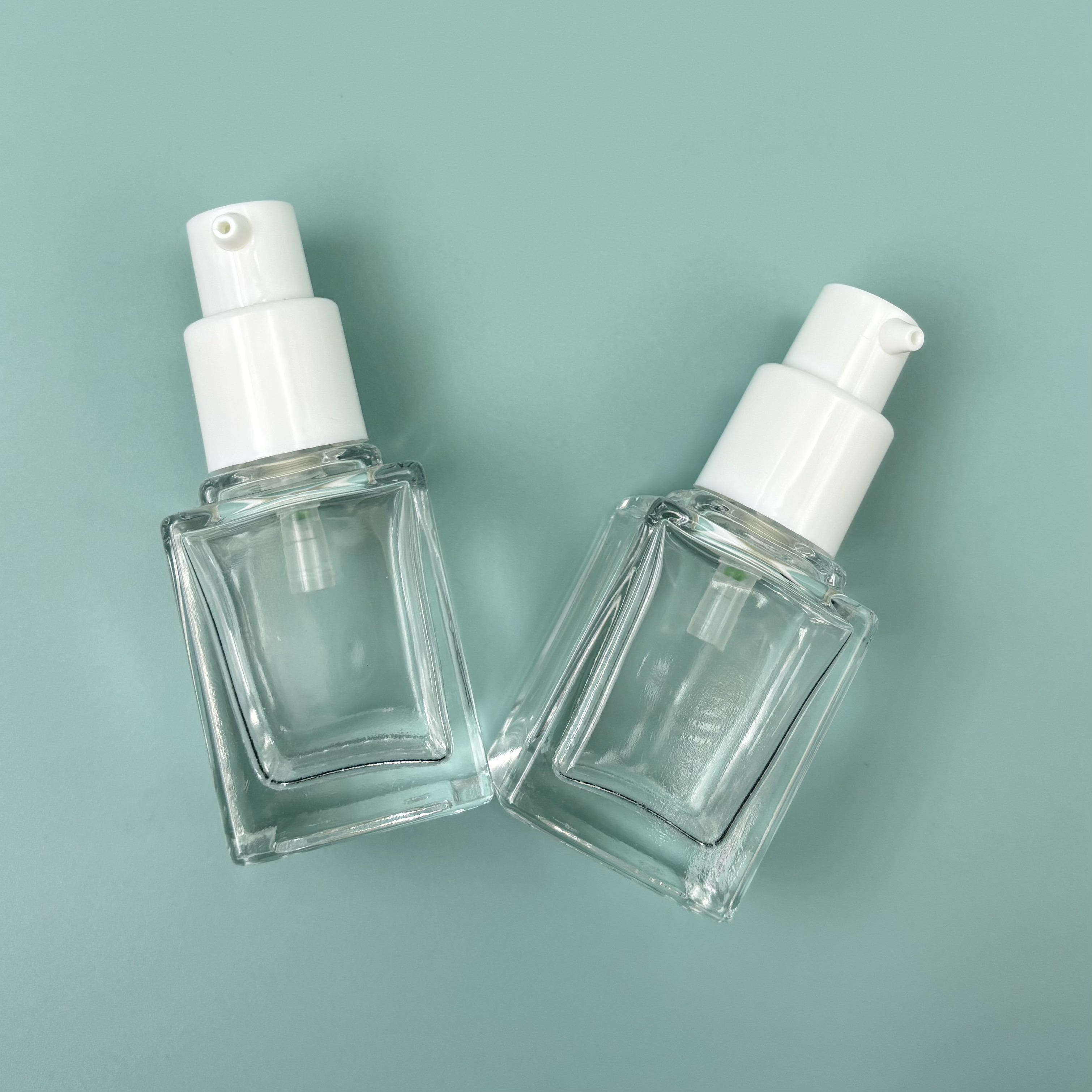 20ml Clear Square Glass Bottle