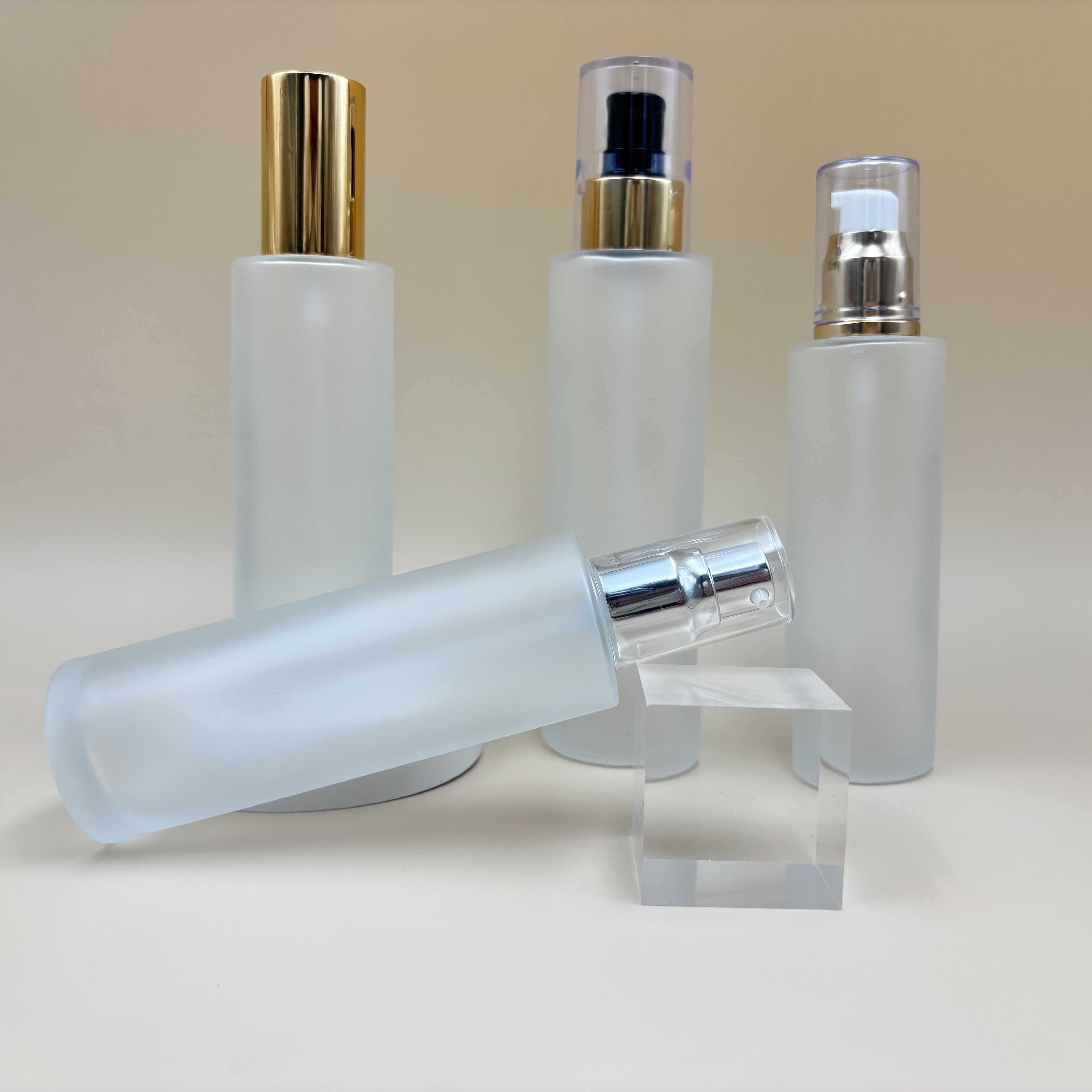 100ml Glass Bottle with Pump Head