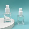 20ml Clear Square Glass Bottle