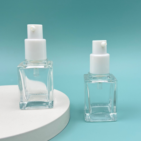 20ml Clear Square Glass Bottle
