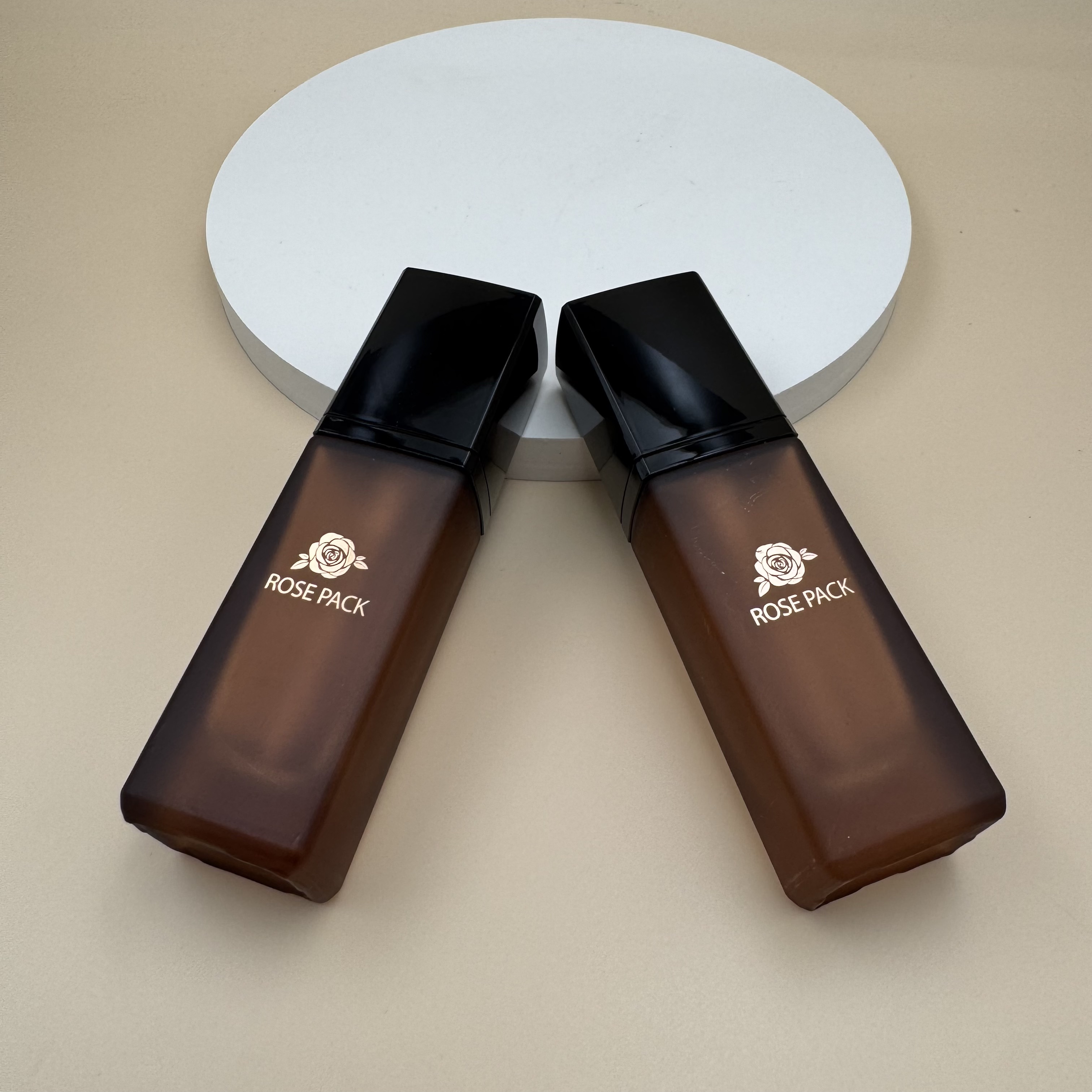 30ml Square Amber Foundation Bottle