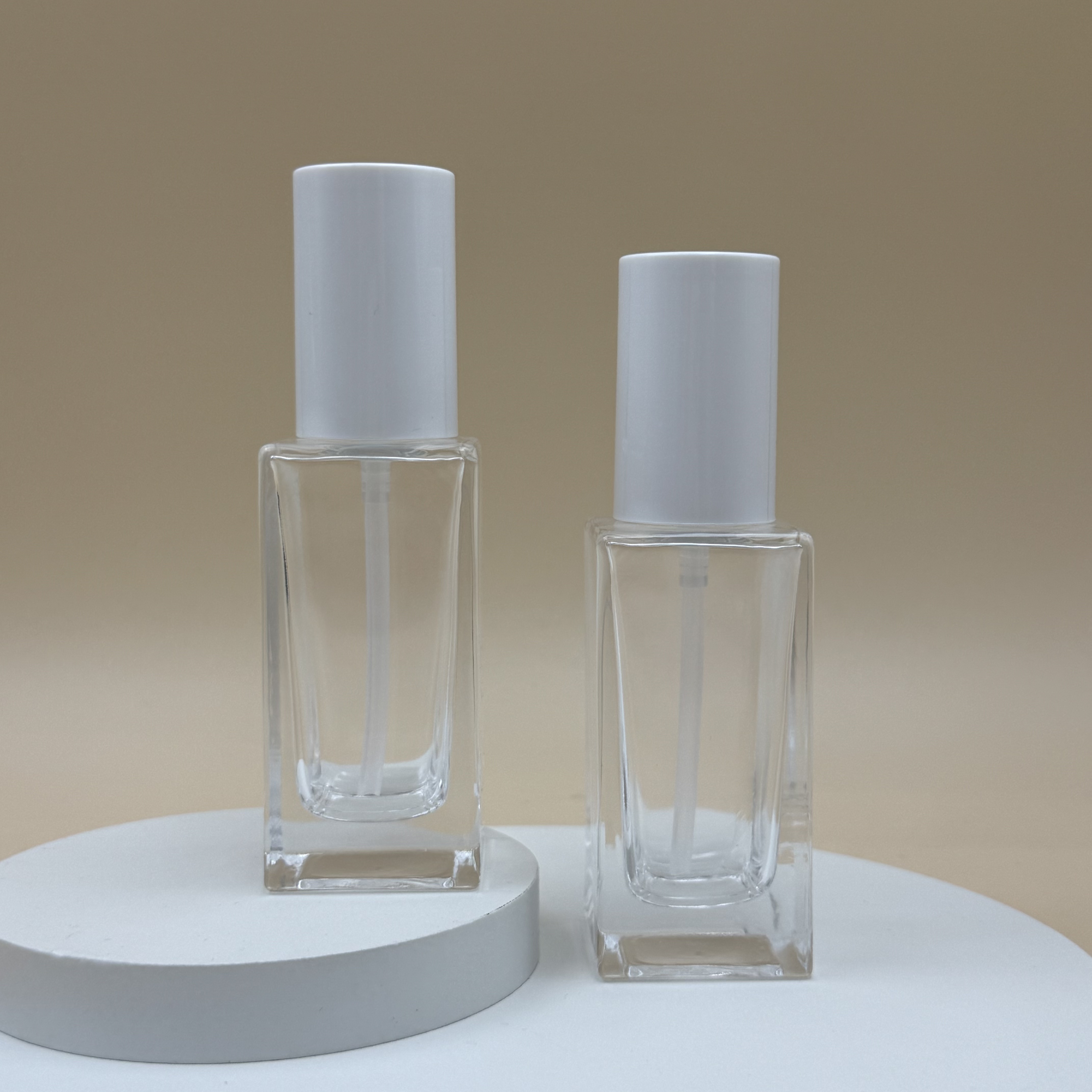 50ml Square Glass Bottle with Lotion Pump