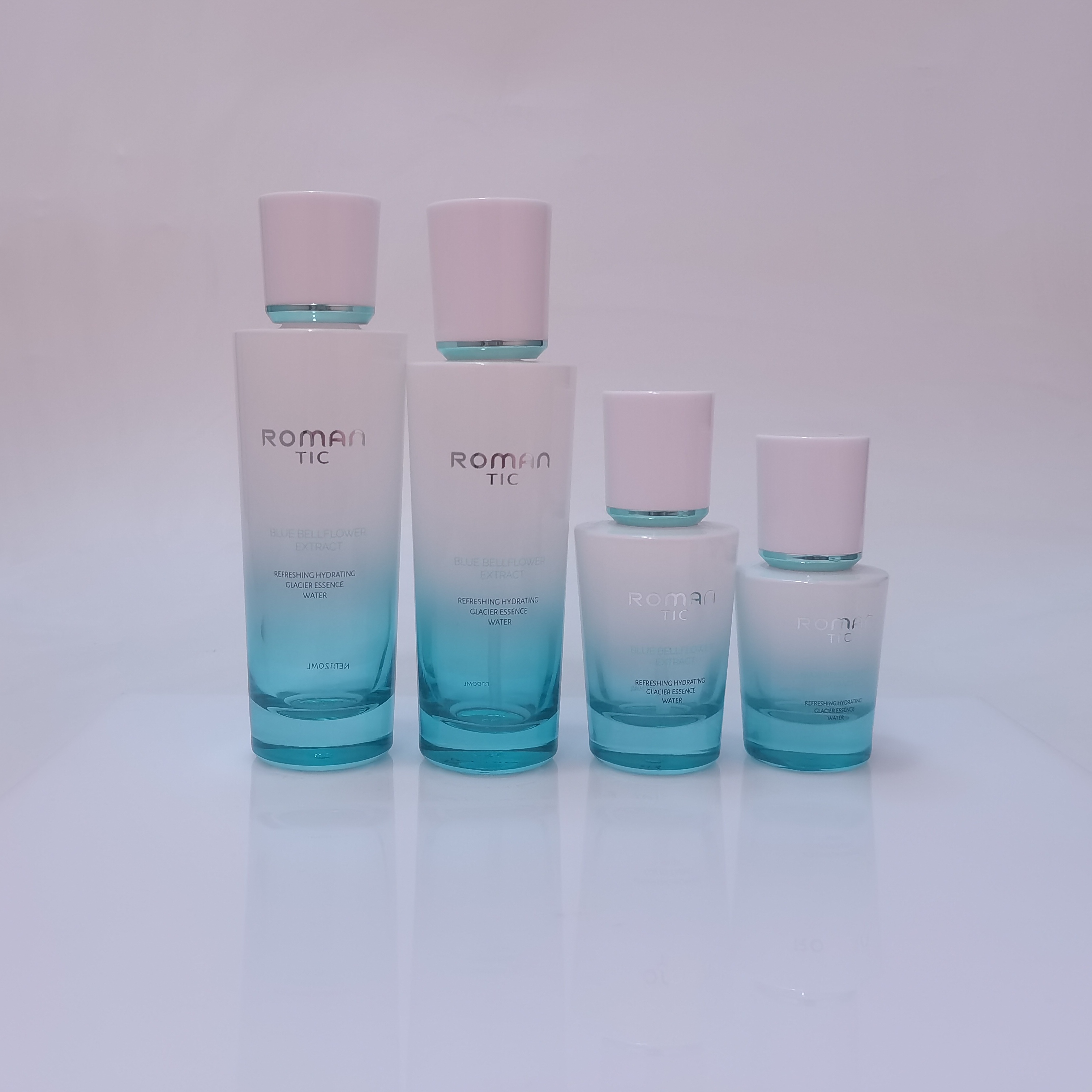 Irregularly Cosmetic Glass Set Bottle and Jar