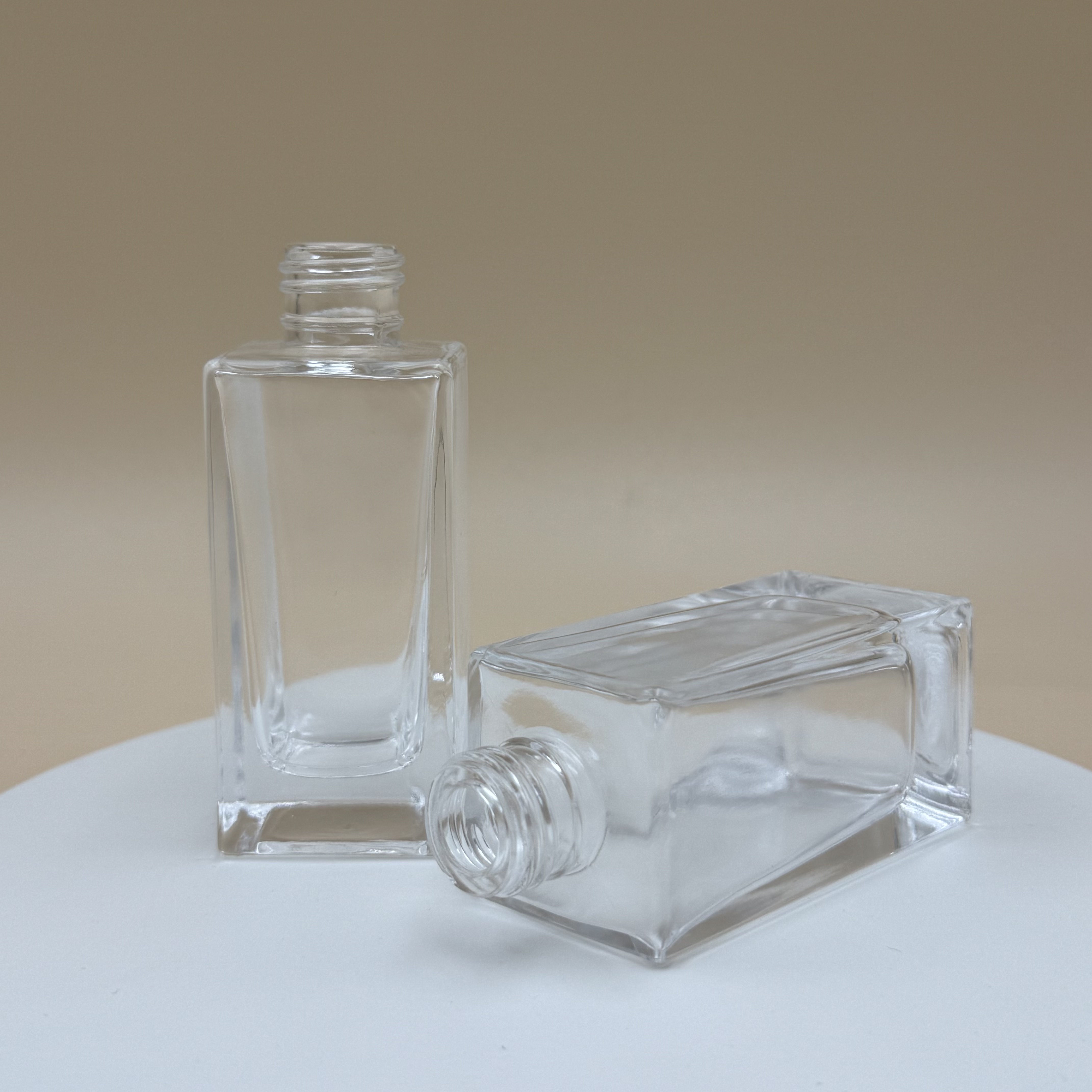 50ml Square Glass Bottle with Lotion Pump
