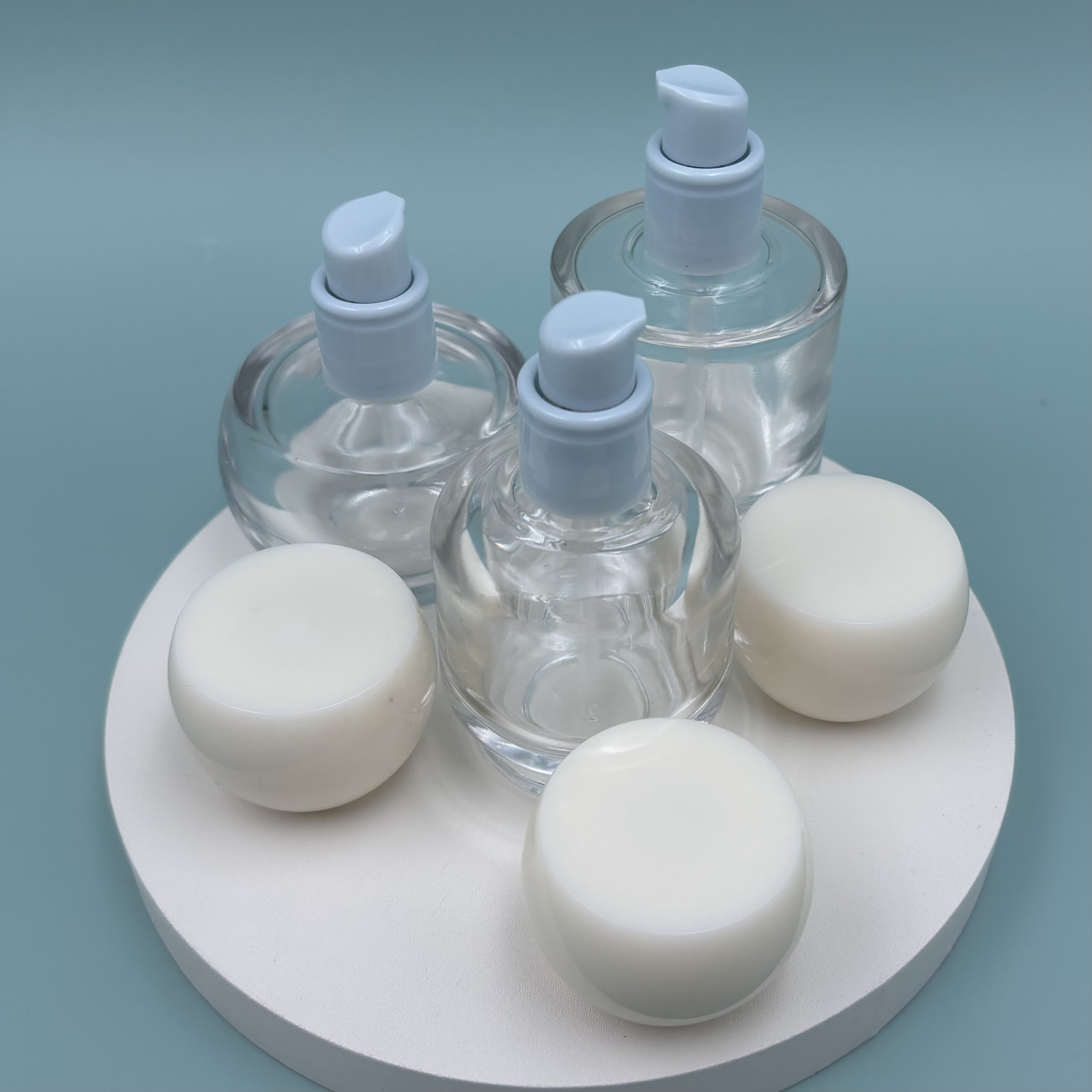 20ml Unique Glass Pump Bottle