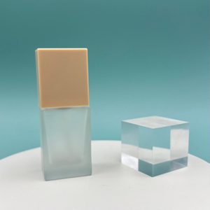 30ml Frosted Square Glass Pump Bottle