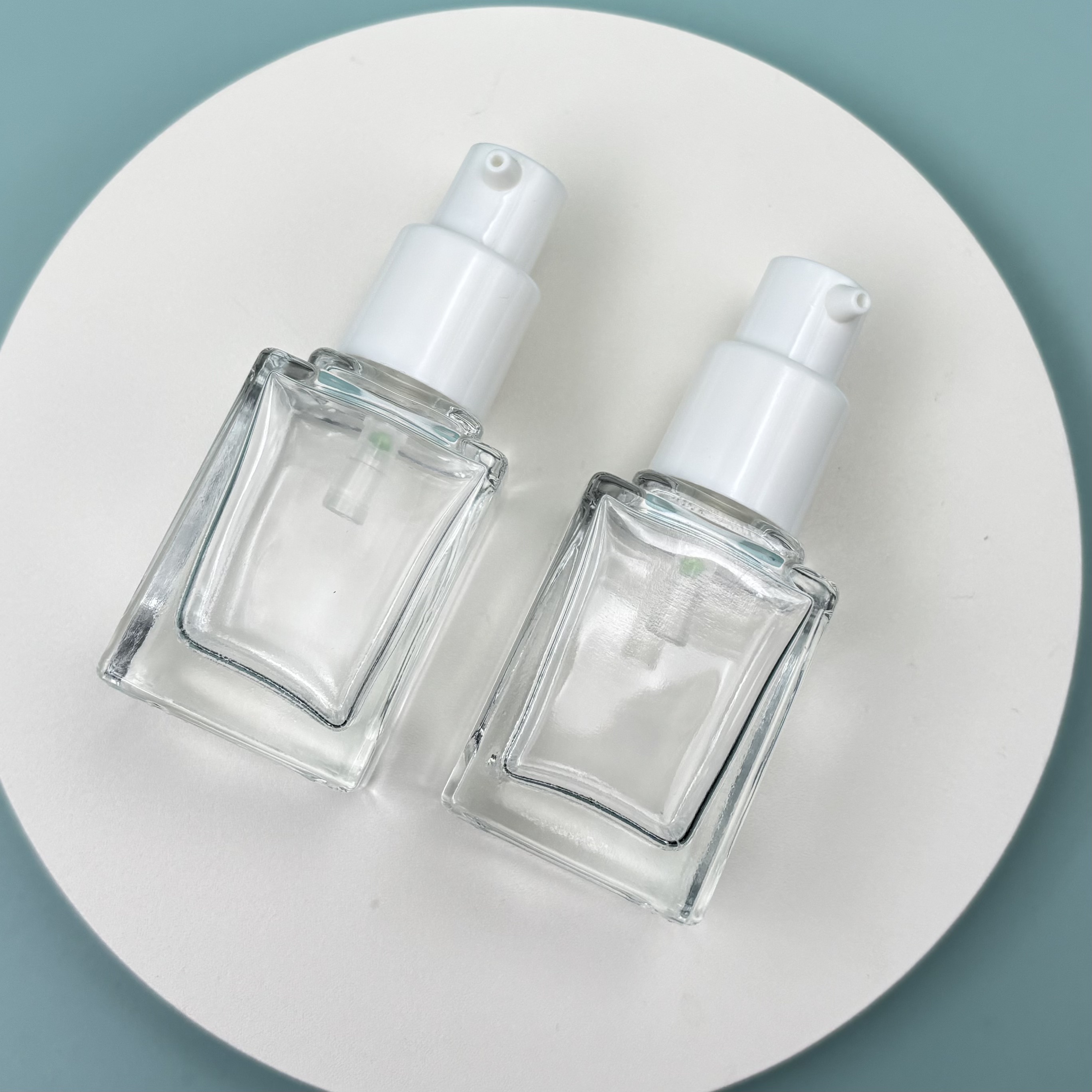 20ml Clear Square Glass Bottle
