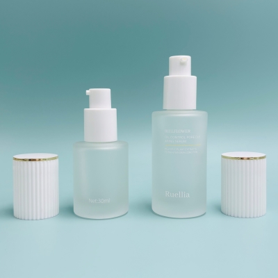 Luxury Frosted Glass Skincare Bottle Set