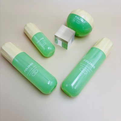 Unique Round‑Cap Green Skincare Packaging Set