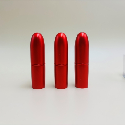 Round Luxury Red Lipsticks Packaging