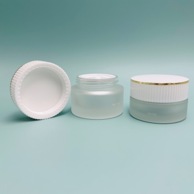 Luxury Frosted Glass Skincare Bottle Set